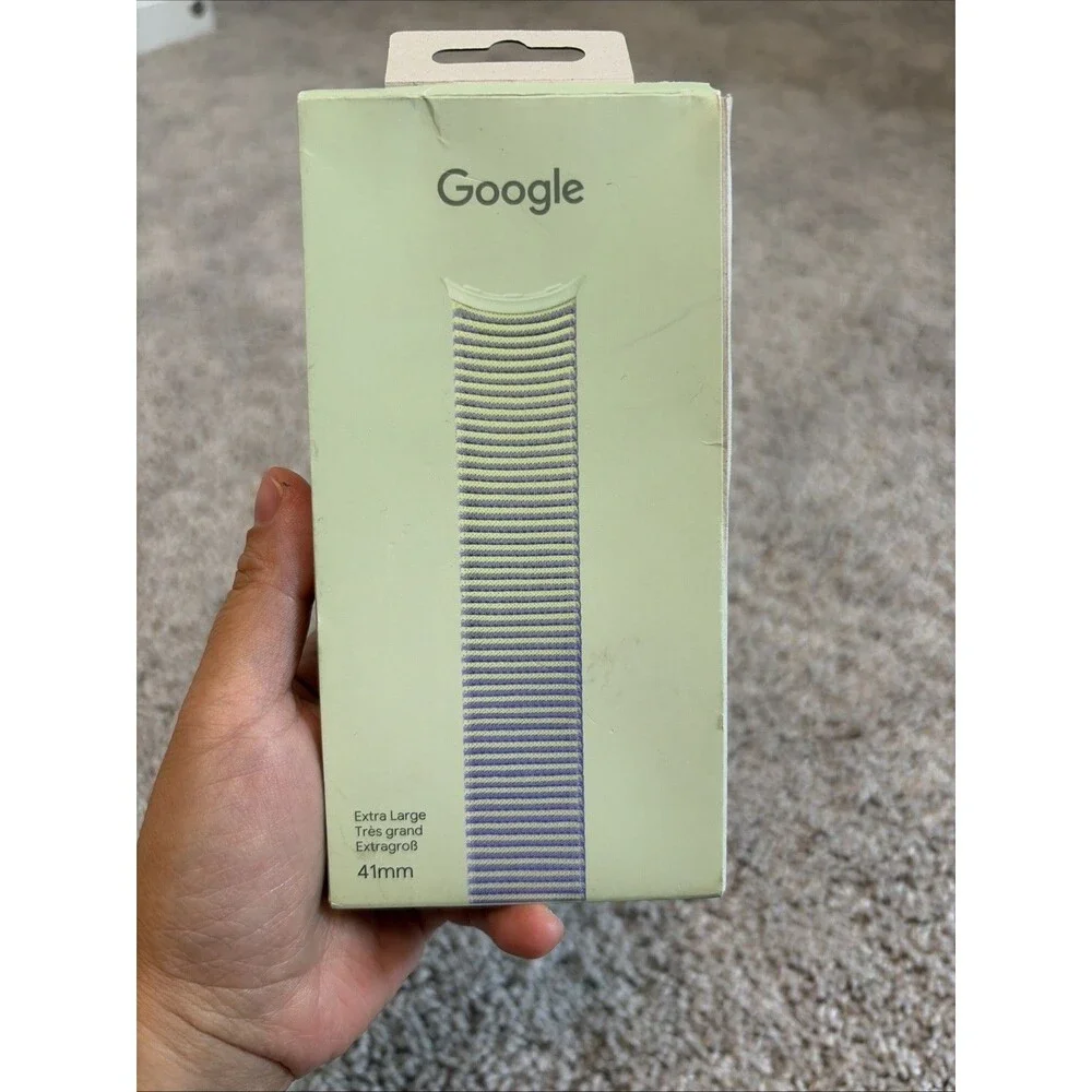 Google Pixel Watch Stretch Band 41mm Extra Large XL - Sage Green / Purple NEW